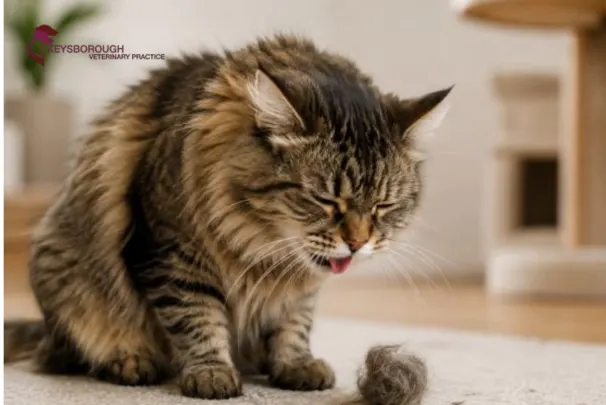 Cat Coughing Up Hairballs